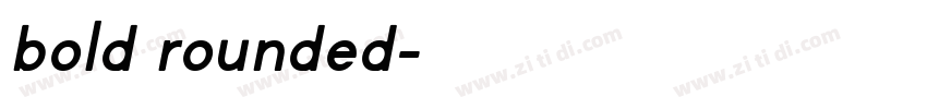 bold rounded字体转换